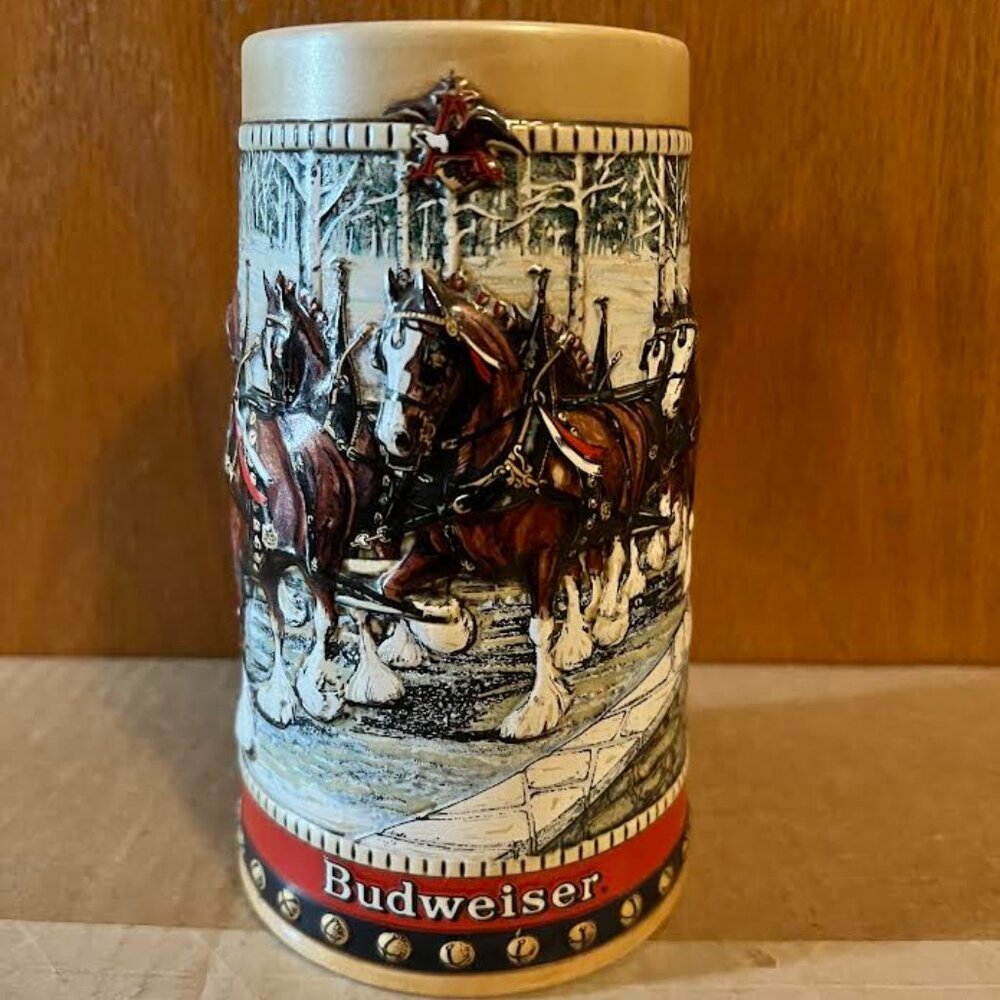 1988 LIMITED EDITION COLLECTOR SERIES BUDWEISER ANHEUSER BUSCH CLYDESDALE STEIN